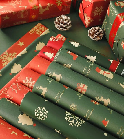 Santa Clause Kraft Wrapping Paper