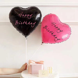 Happy Birthday Heart Foil Balloon - 18 inch