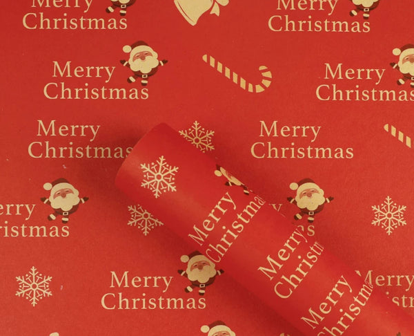 Santa Clause Kraft Wrapping Paper