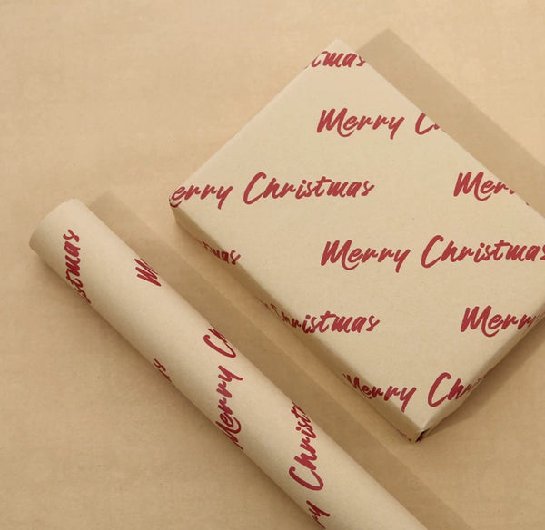 Merry Christmas Kraft Wrapping Paper