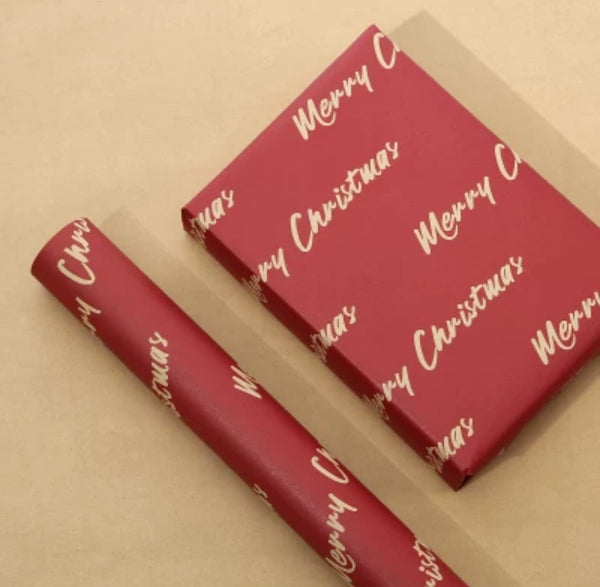 Merry Christmas Kraft Wrapping Paper