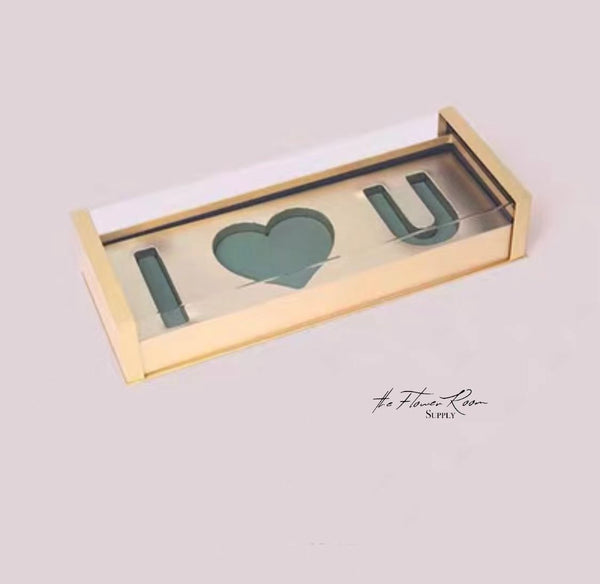 Bridget - I Heart You Rectangle Acrylic Box