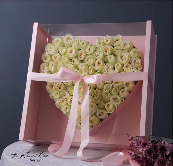 Chloe - Extra Large Heart Square Acrylic Box