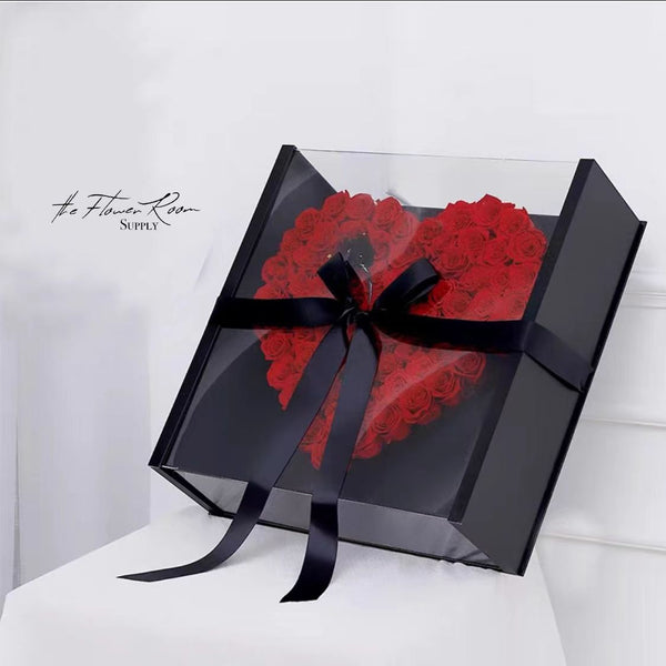 Chloe - Extra Large Heart Square Acrylic Box