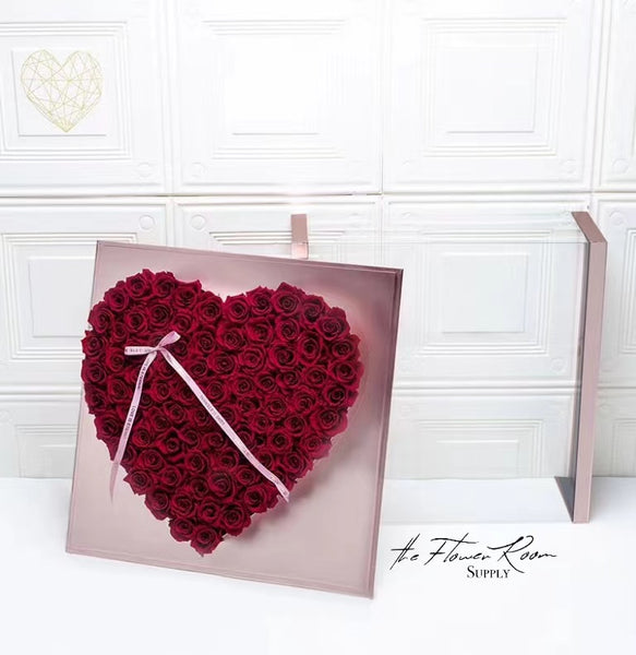 Chloe - Extra Large Heart Square Acrylic Box