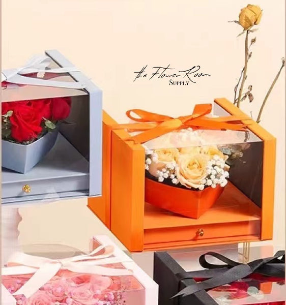 Gigi - PVC Tilted Heart Box with Drawer