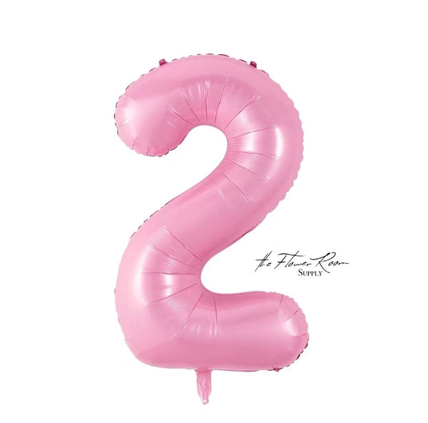 PINK 32 inch Numbers Balloon