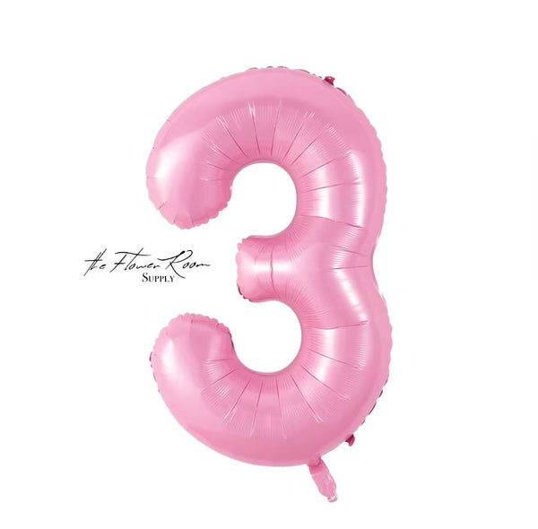 PINK 32 inch Numbers Balloon