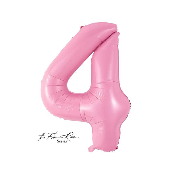 PINK 32 inch Numbers Balloon