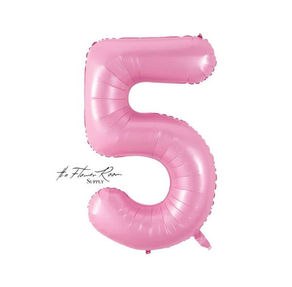 PINK 32 inch Numbers Balloon