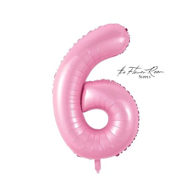 PINK 32 inch Numbers Balloon