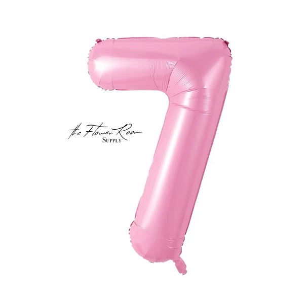 PINK 32 inch Numbers Balloon