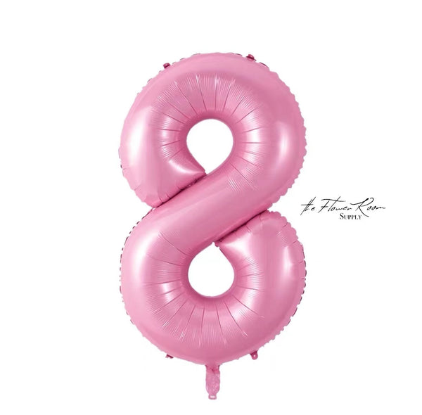 PINK 32 inch Numbers Balloon