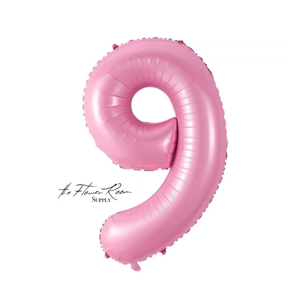 PINK 32 inch Numbers Balloon