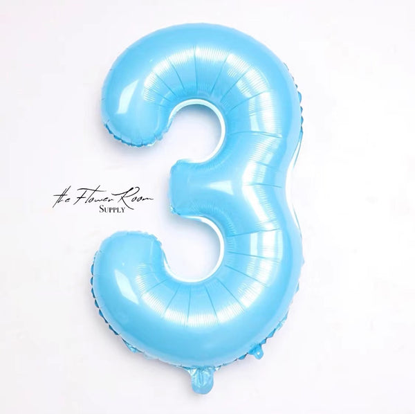 BLUE 32 inch Numbers Balloon