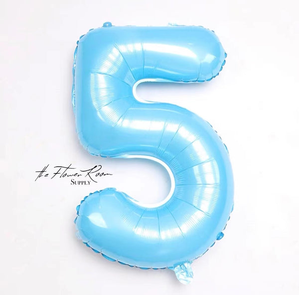 BLUE 32 inch Numbers Balloon