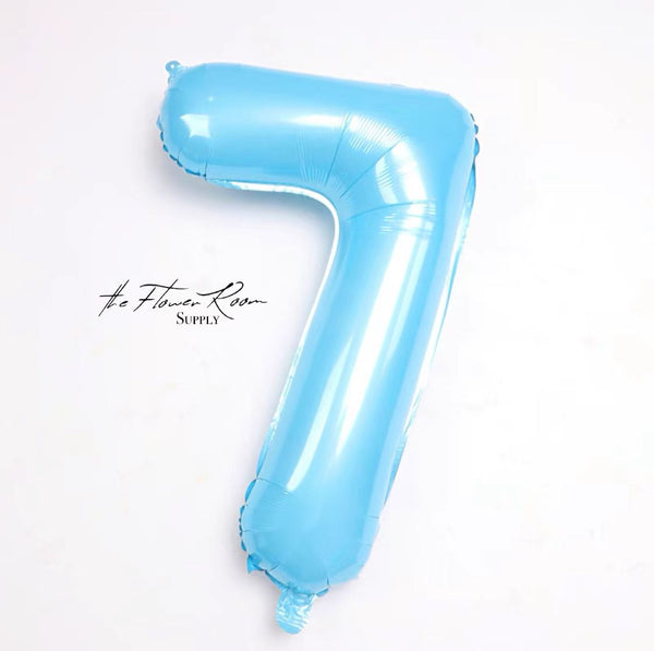 BLUE 32 inch Numbers Balloon