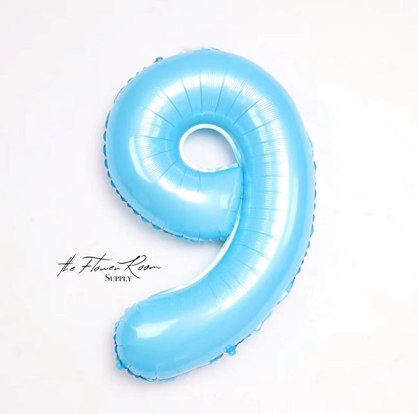 BLUE 32 inch Numbers Balloon