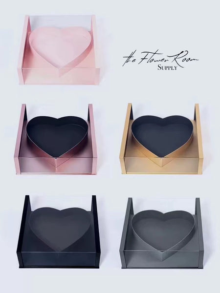 Chloe - Extra Large Heart Square Acrylic Box