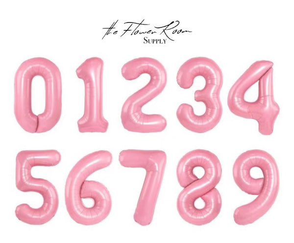 PINK 32 inch Numbers Balloon