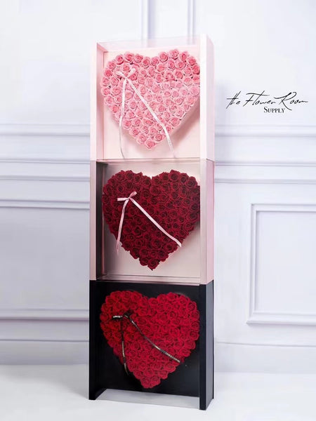 Chloe - Extra Large Heart Square Acrylic Box